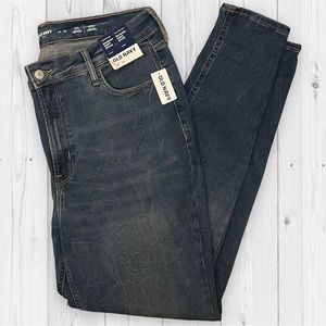 Blue High rise skinny jeans